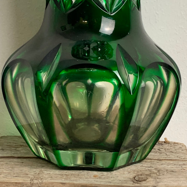 Vintage Bleikristall Vase von Nachtmann in Smaragdgrün