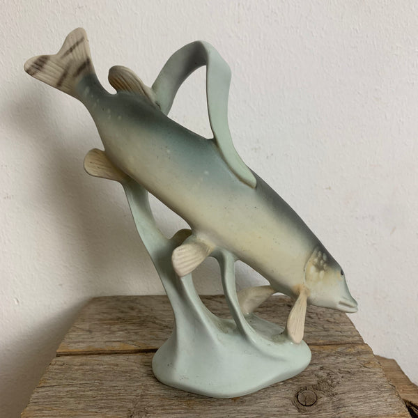 Porzellan Skulptur Hecht von Royal Dux