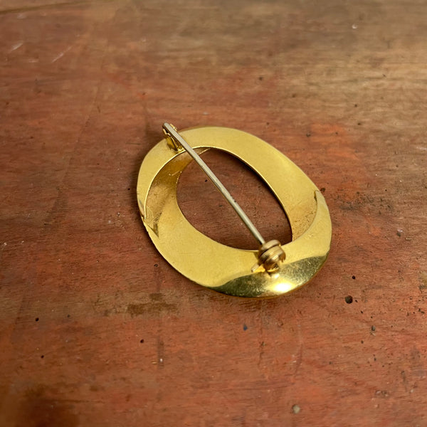 Elegante Goldbrosche 750er Gold