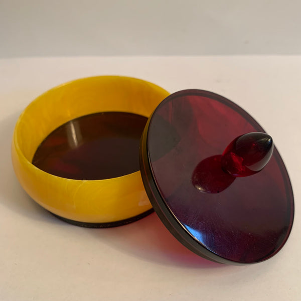 Deckel Dose Catalin Bakelit Art Deco