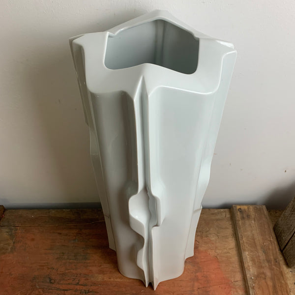 Große Op Art Porzellan Vase von Klaus Henning für Fürstenberg