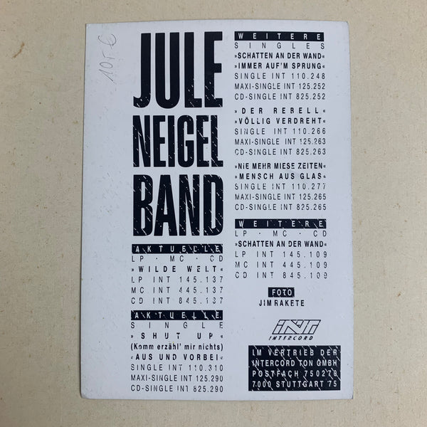 Original Autogramm von der Jule Neigel Band