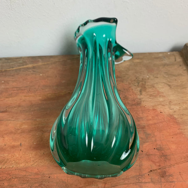 Vintage Grüne Murano Vase