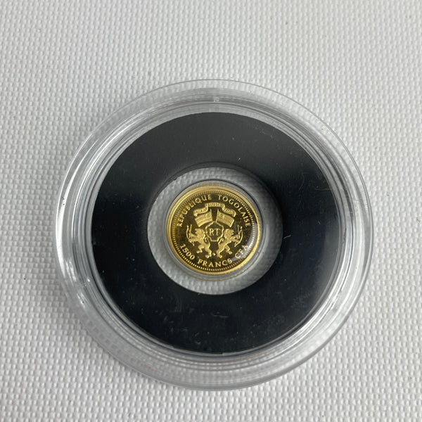 1500 Francs Goldmünze Vereinigtes Deutschland Wappen Togo
