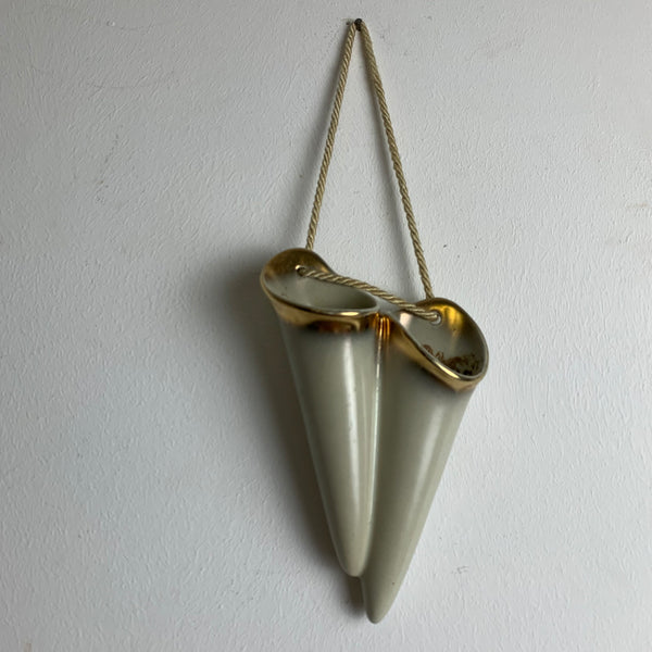 Mid Century Keramik Wand Vase von Dümler und Breiden 1217