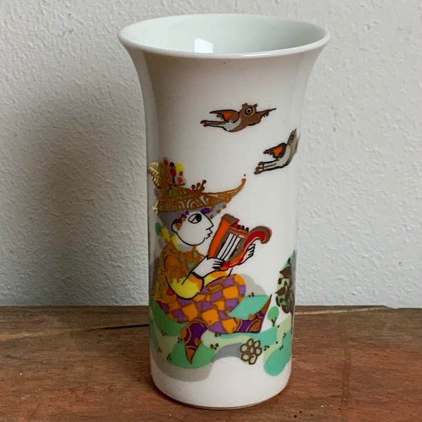 Rosenthal Studio Linie Vase mit Lautenspieler von Björn Wiinblad