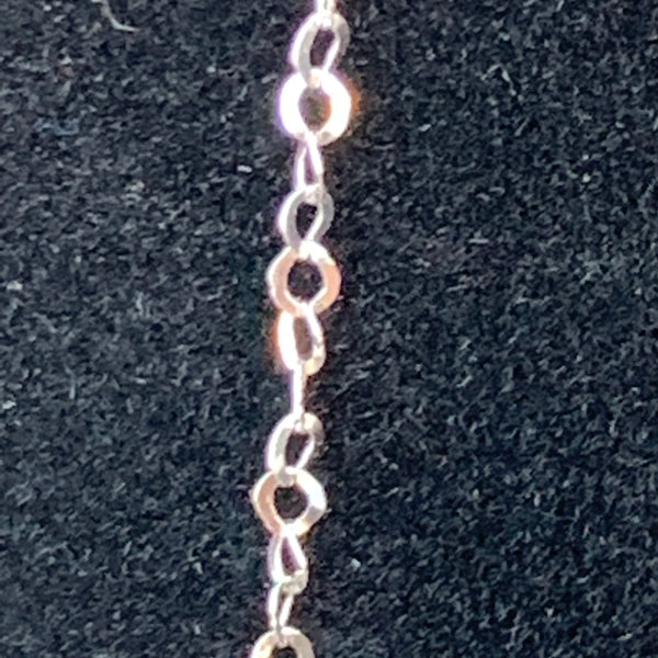 Schöne lange Gliederhalskette Sterling Silber