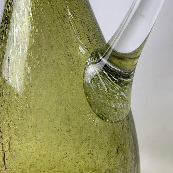 Vintage Kanawha Green Crackle Glas Karaffe