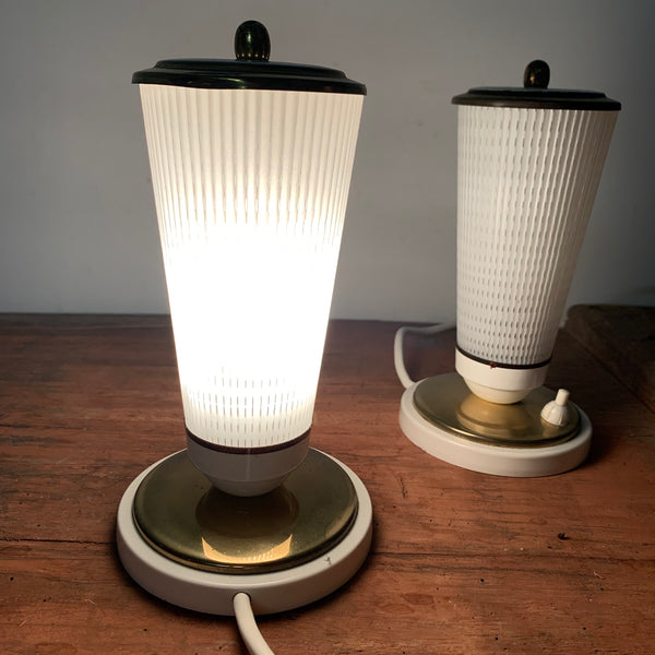 2 vintage Nachttisch Lampen