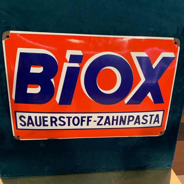 Biox Emaille Schild
