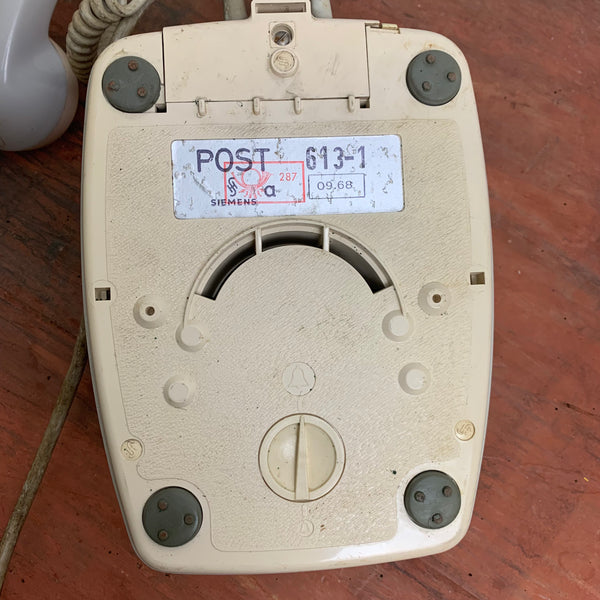 Vintage graues Wählscheiben Telefon