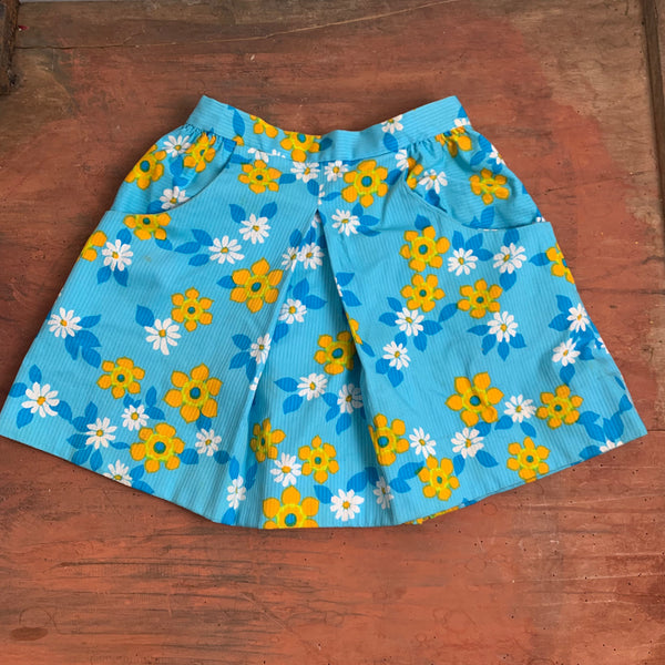 70er Jahre Minirock Flower Power