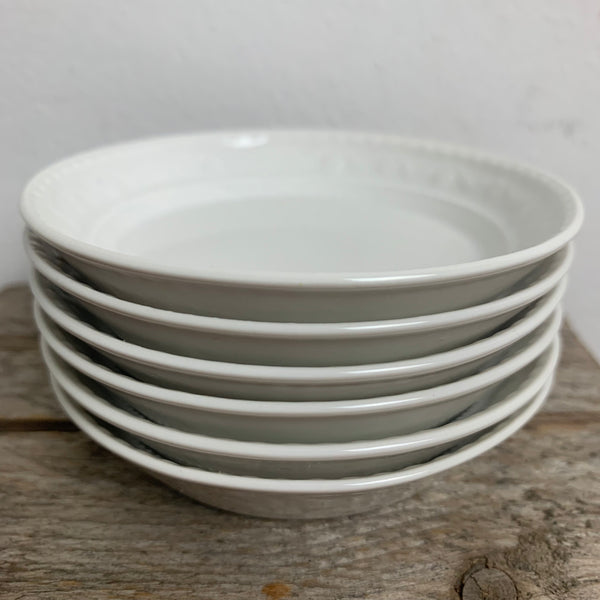 6 Weiße Porzellan Butter / Konfekt Teller Kurland KPM Zeptermarke