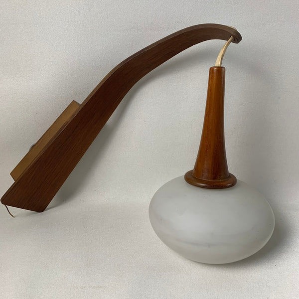 50er Jahre Wandlampe Holz