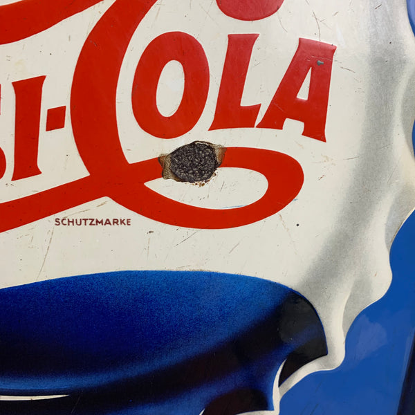 Vintage Emaille Schild immer wieder Pepsi Cola