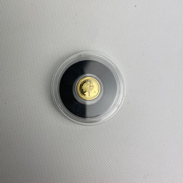 5 Gold Dollar Münze Gallischer Hahn Staatswappen Nauru