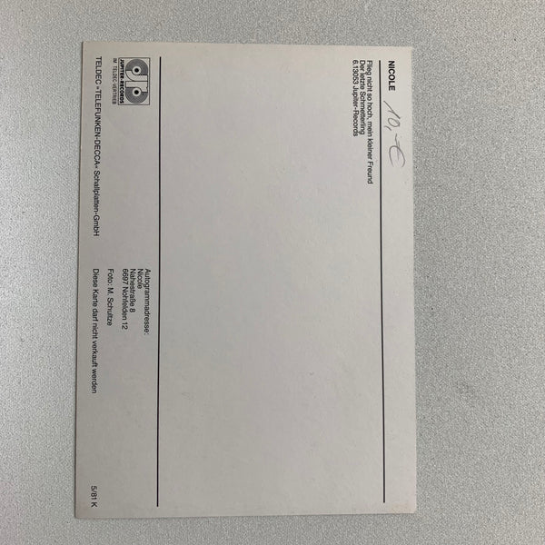 Autogramm Nicole