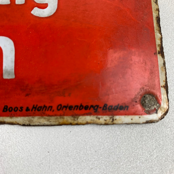 Emaille Schild Aachen-Leipziger Versicherung Aachen