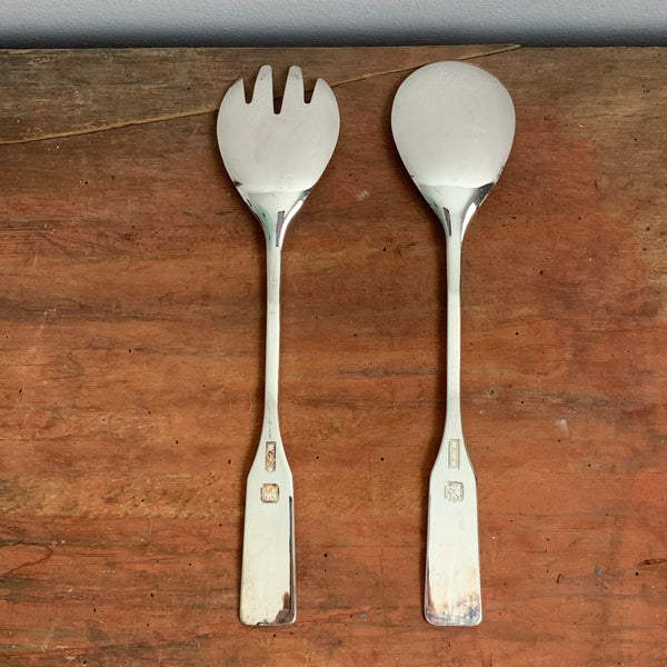 Vintage versilbertes Salatbesteck