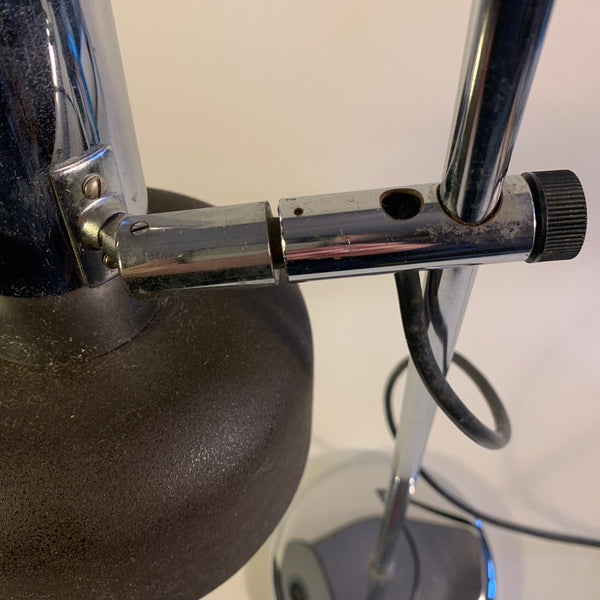 Lampe braun chrom