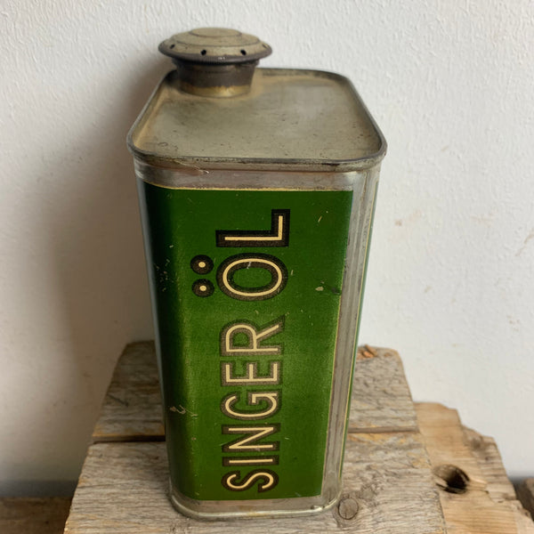 Vintage Blechdose Singer Nähmaschinen Öl