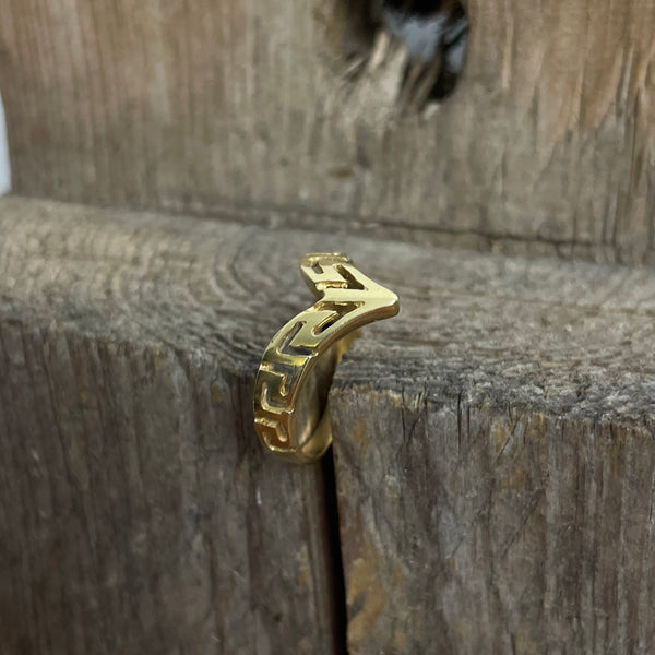 Goldring 750er im antiken griechischen Stil