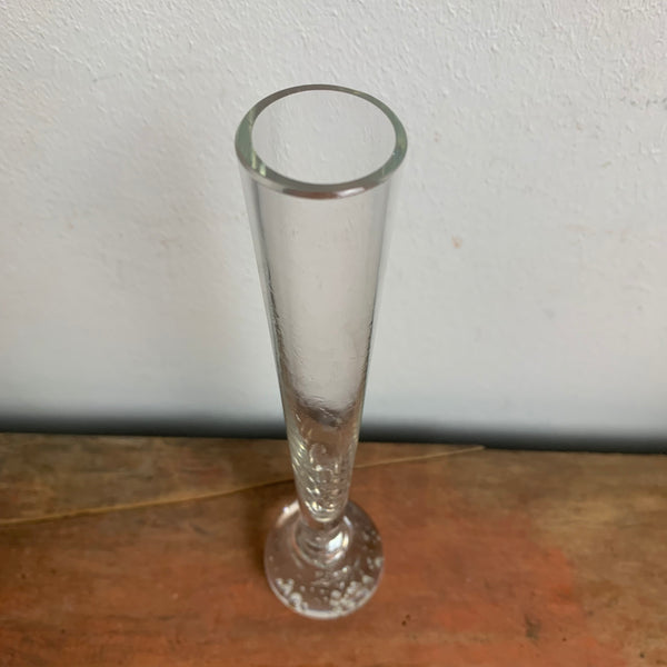 Vintage Orchideen Bubble Glas Vase