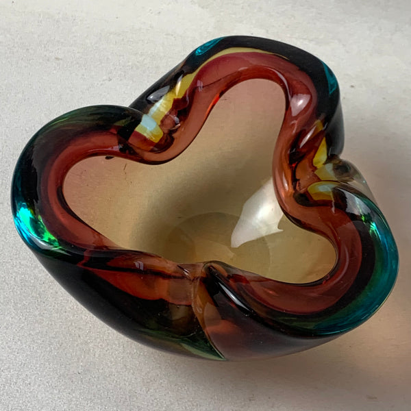 Dreifarbiger Murano Aschenbecher