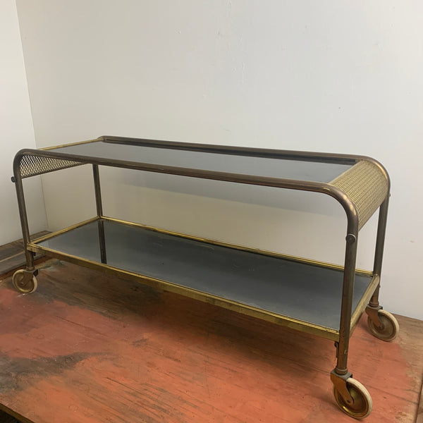 Sehr seltener Art Deco Beistelltisch auf Rollen