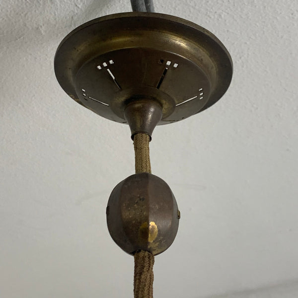 Jugendstil Deckenlampe von Holophane