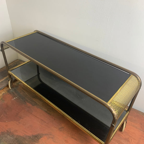 Sehr seltener Art Deco Beistelltisch auf Rollen