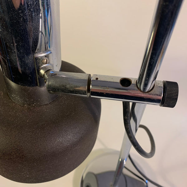 Lampe braun chrom