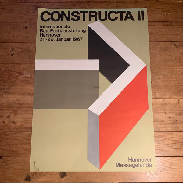 Ausstellungsplakat Constructa II Hannover Messe 1967