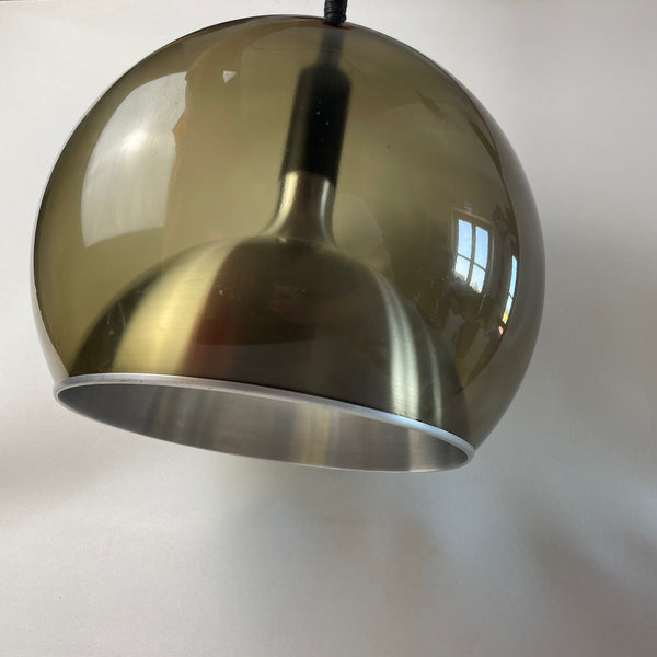 Acryl Aluminium Kugel Deckenlampe von Temde Modell 756