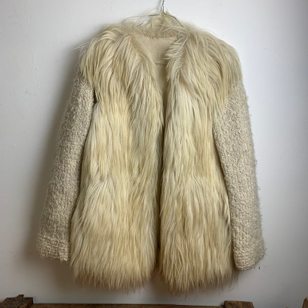 70er Jahre Damen Ziegenfell Hippie Jacke