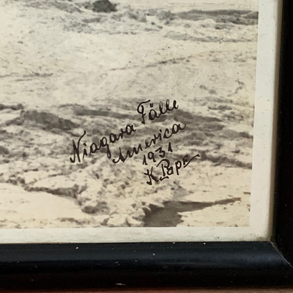 Original Foto von den Niagarafällen von 1931 im Winter