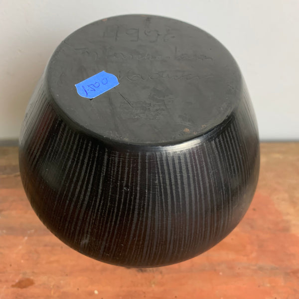 Black Pottery Krug von Istvan Fazekas aus Nadudvar in Ungarn