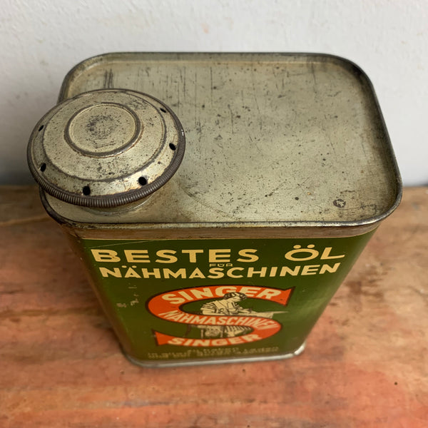 Vintage Blechdose Singer Nähmaschinen Öl