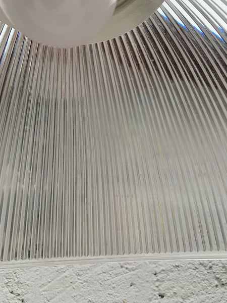 Industrielle Pendelleuchte aus Aluminium und Acrylglas