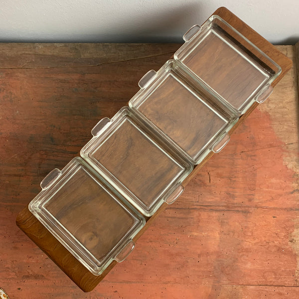 Vintage Mid Century Danish Design Wooden Tray