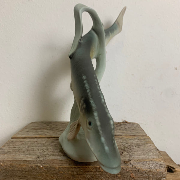 Porzellan Skulptur Hecht von Royal Dux