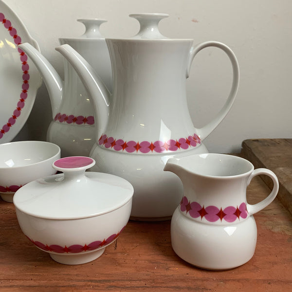 Vintage Kaffeeservice für 12 Personen von Thomas Rotunder Pink