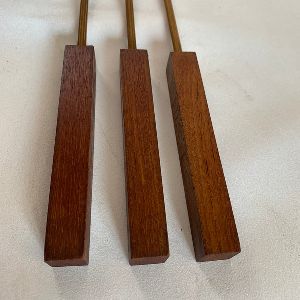 Vintage Design Teakholz Gardinen Schleuderstangen