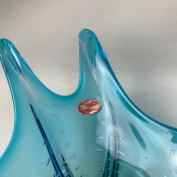 Grün blaue Murano Schale