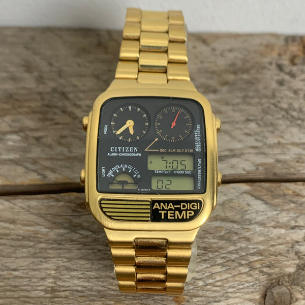 Vintage ana-digi temp Quarzuhr von Citizen