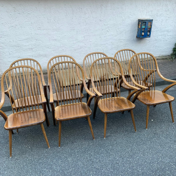 8 Schwedische Esszimmer Stühle von Bengt Ackerblom und Gunnar Eklöf für Ackerblom