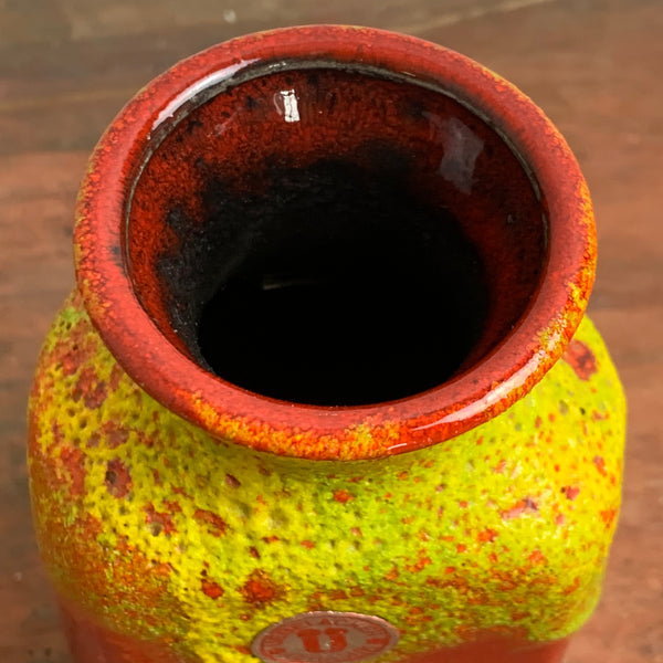 Seltene vintage Keramik Vase von Überlacker 1436 / 14