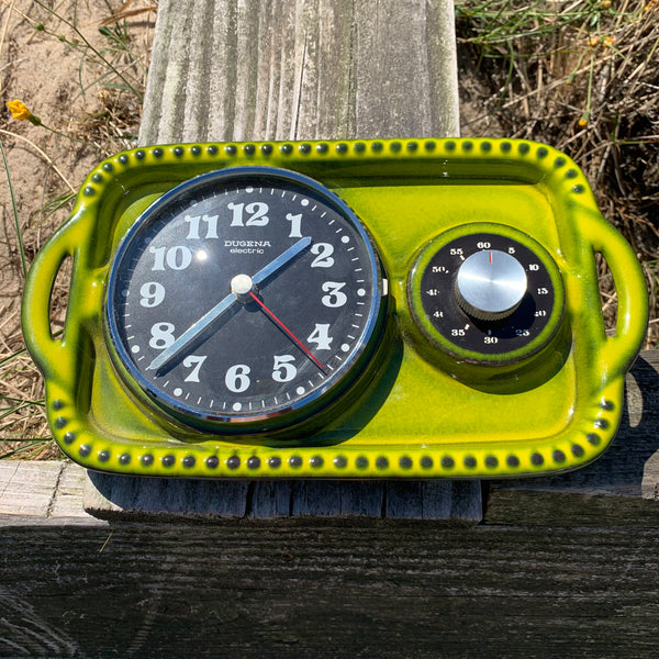 Keramik Dugena Wanduhr von Alfa Haller