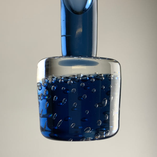Vintage Bubble Glas Vase von Ekenäs Sweden