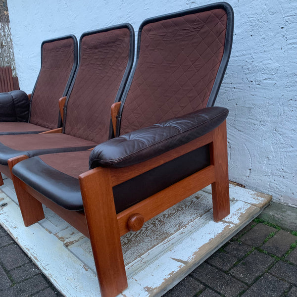 Vintage dänisches Teakholz Sofa von Skippers Mobler